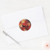 モダン抽象芸術絵を描図形カラフルの芸術 ラウンドシール (封筒)