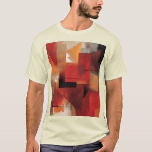 モダン抽象芸術絵を描図形カラフルの芸術 Tシャツ