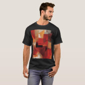 モダン抽象芸術絵を描図形カラフルの芸術 Tシャツ (正面フル)