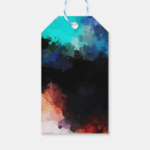 モダン抽象芸術絵を描（ばちゃばちゃ）跳ねるありがとう ギフトタグ (裏面)