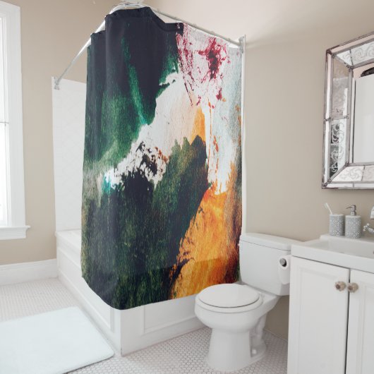 モダン抽象芸術絵画だ。ファインアート抽象芸術p シャワーカーテン (インサイチュ)