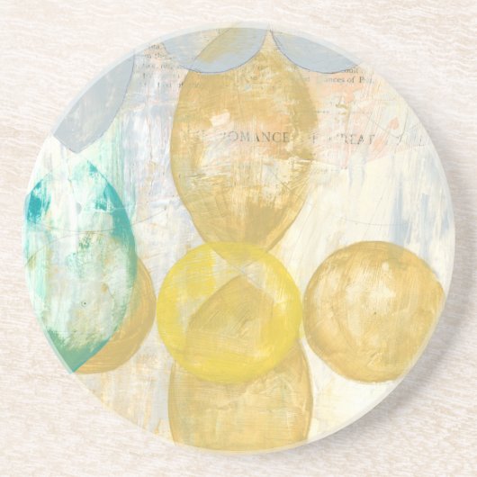 モダン抽象芸術絵画の新聞社 コースター (正面)