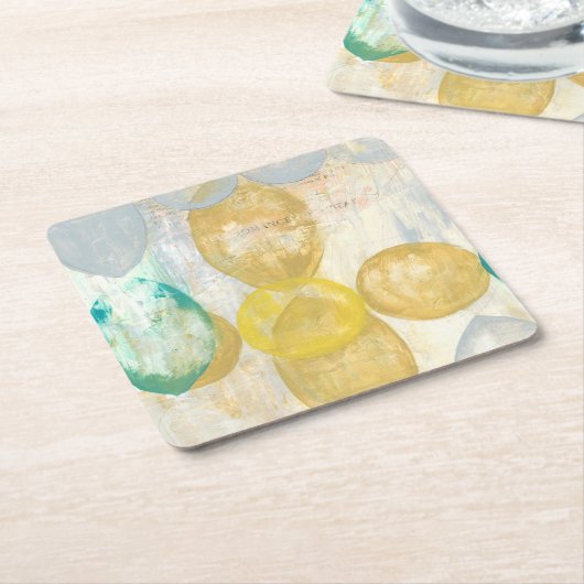 モダン抽象芸術絵画の新聞社 スクエアペーパーコースター (アングル)