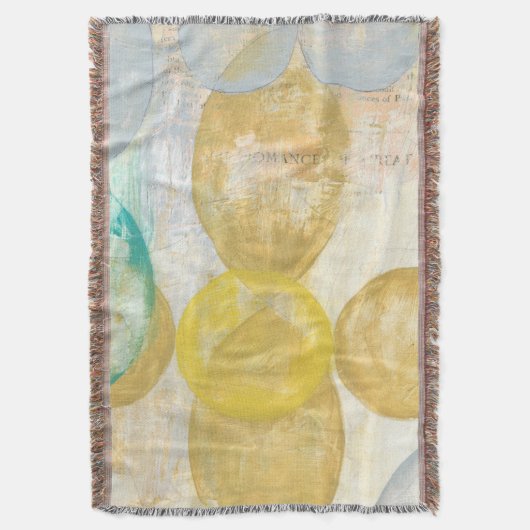 モダン抽象芸術絵画の新聞社 スローブランケット (正面縦)