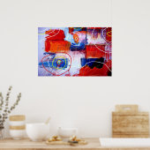 モダン抽象芸術絵画アートプリント ポスター (キッチン)