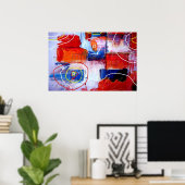 モダン抽象芸術絵画アートプリント ポスター (ホームオフィス)