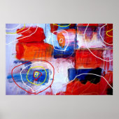 モダン抽象芸術絵画アートプリント ポスター (正面)