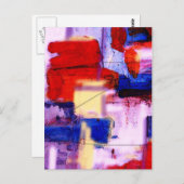 モダン抽象芸術絵画アートプリント ポストカード (正面/裏面)