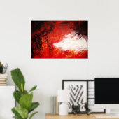 モダン抽象芸術絵画ズアートプリントレッドクリエイティブ ポスター (ホームオフィス)