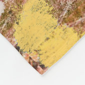 モダン抽象芸術絵画マスタードティール（緑がかった色）金ゴールド フリースブランケット (角)