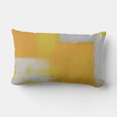 モダン抽象芸術絵画白灰色 ランバークッション (裏面)