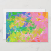 モダン抽象芸術絵画芸術パーソナライズされた名 ノートカード (裏面)