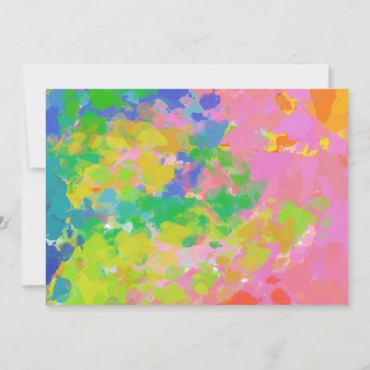 モダン抽象芸術絵画芸術パーソナライズされた名 ノートカード (裏面)