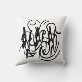 モダン抽象芸術線アート クッション (裏面)