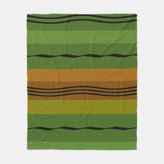 モダン抽象芸術線パターン フリースブランケット (正面)