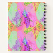 モダン抽象芸術線フローラアート ノートブック (裏面)