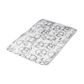 モダン抽象芸術線顔連続線アート バスマット (アングル)