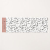 モダン抽象芸術線顔連続線アート ヨガマット (正面(横))