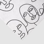 モダン抽象芸術線顔連続線アート 薄葉紙 (詳細)