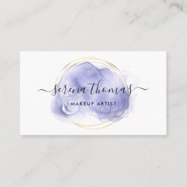 モダン抽象芸術署名ラベンダー金ゴールド 名刺