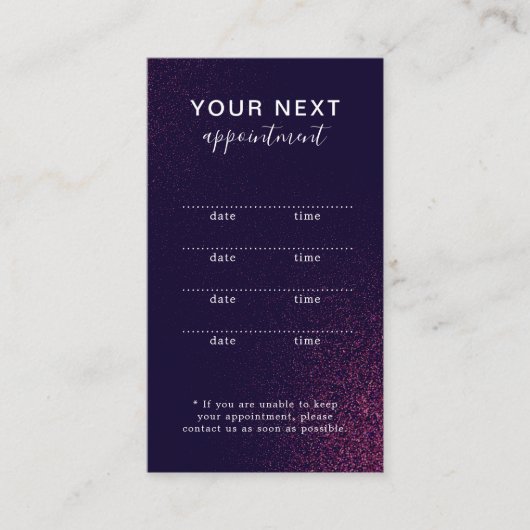 モダン抽象芸術美しいアポイントメントカード 予約カード (正面)