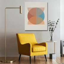 モダン抽象芸術自然トーン幾何学水色