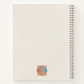 モダン抽象芸術自然トーン幾何学水色 ノートブック (裏面)