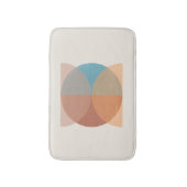 モダン抽象芸術自然トーン幾何学水色 バスマット (正面縦)