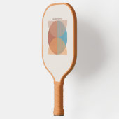 モダン抽象芸術自然トーン幾何学水色 ピックルボールラケット (左)