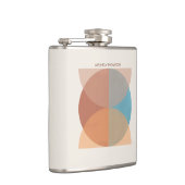 モダン抽象芸術自然トーン幾何学水色 フラスク (右)