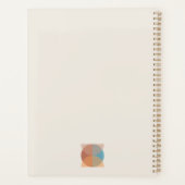 モダン抽象芸術自然トーン幾何学水色 プランナー手帳 (裏面)