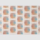 モダン抽象芸術自然トーン幾何学水色 薄葉紙 (正面)