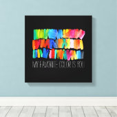 モダン抽象芸術色の熱狂する機色 キャンバスプリント (インサイチュ (ウッドフロア))