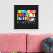 モダン抽象芸術色の熱狂する機色 キャンバスプリント (インサイチュ (リビング))