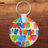 モダン抽象芸術色の熱狂する機色 キーホルダー (正面)