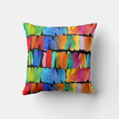 モダン抽象芸術色の熱狂する機色 クッション (裏面)