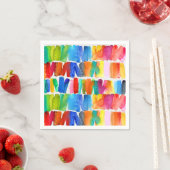 モダン抽象芸術色の熱狂する機色 スタンダードカクテルナプキン (インサイチュ)