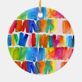 モダン抽象芸術色の熱狂する機色 セラミックオーナメント (裏面)