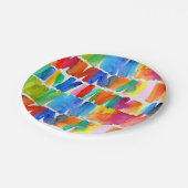 モダン抽象芸術色の熱狂する機色 ペーパープレート (アングル)