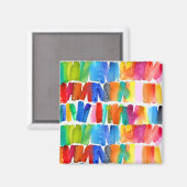 モダン抽象芸術色の熱狂する機色 マグネット (正面/裏面)