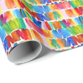 モダン抽象芸術色の熱狂する機色 ラッピングペーパー (ロールコーナー)