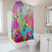 モダン抽象芸術色の花 シャワーカーテン (インサイチュ)