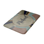 モダン抽象芸術色調和フラクタル図形名 バスマット (アングル)