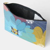 モダン抽象芸術花パーソナライズされた術 アクセサリーポーチ (見開き)