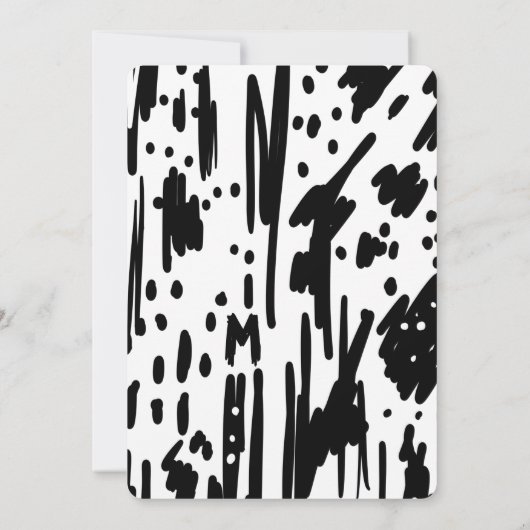 モダン抽象芸術芸術的ベビーシャワー招待状 招待状 (裏面)