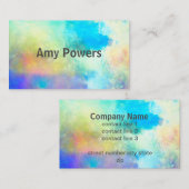 モダン抽象芸術芸術的水色デザイン 名刺 (正面/裏面)