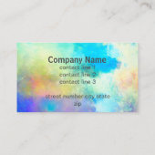 モダン抽象芸術芸術的水色デザイン 名刺 (裏面)
