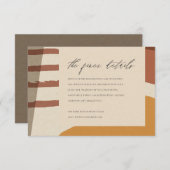 モダン抽象芸術芸術的結婚錆の情報 エンクロージャーカード (正面/裏面)