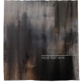 モダン抽象芸術茶芸術的 シャワーカーテン (正面)