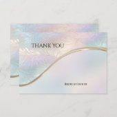 モダン抽象芸術虹色サンキューカード サンキューカード (正面/裏面)